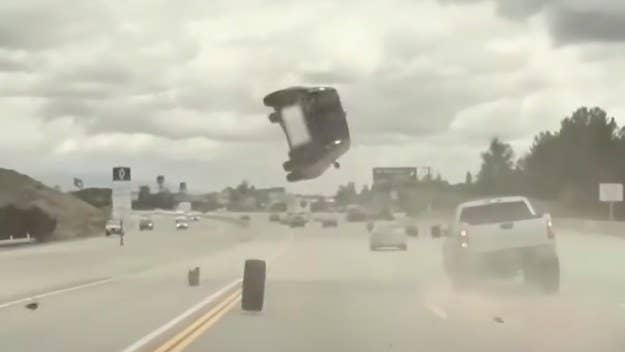 No serious were reported in the crash, which was captured in dash cam footage by a nearby Tesla driver. It's not known why the tire detached from the truck.