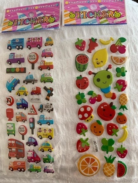 a reviewer photo of the stickers