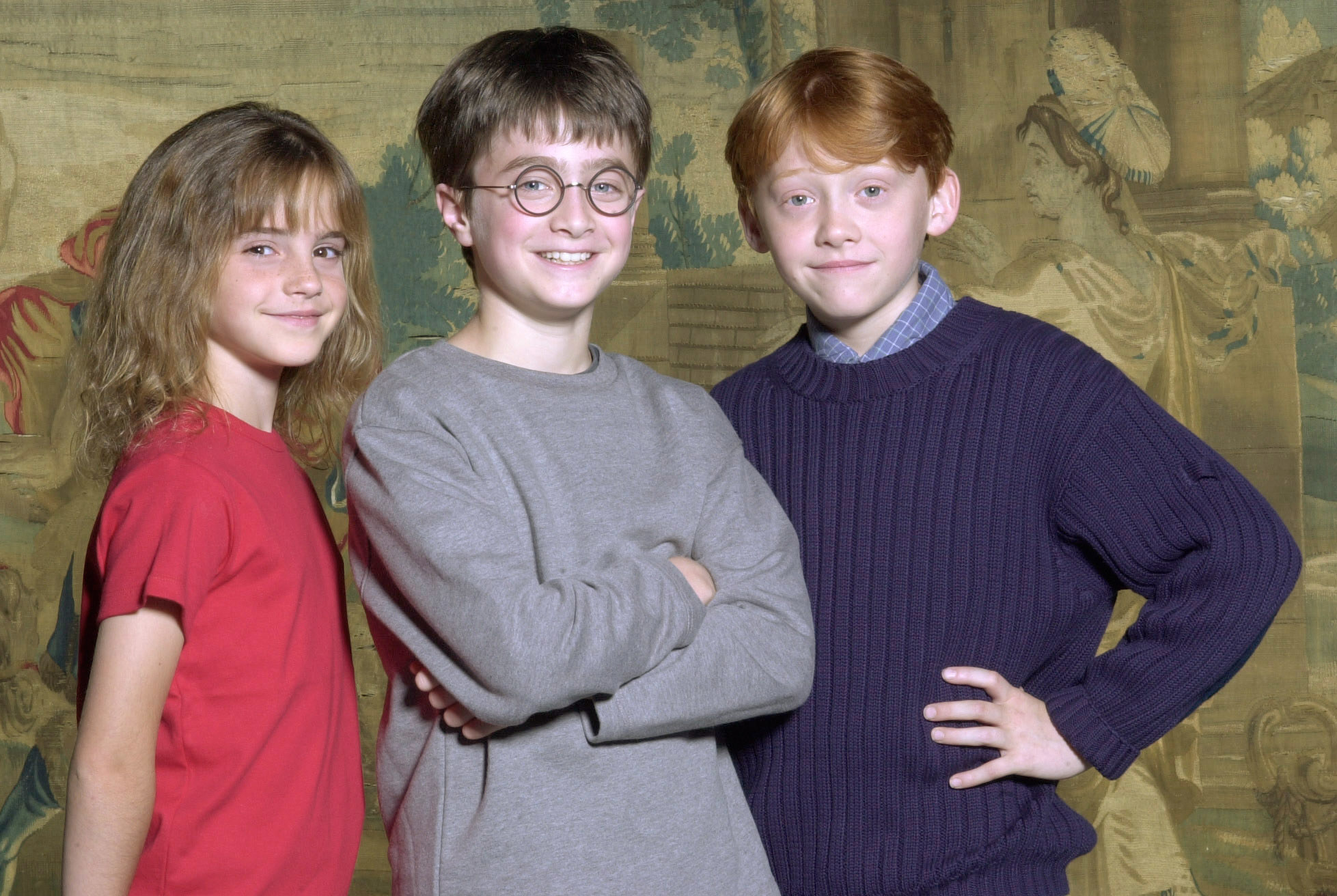Emma Watson, Daniel Radcliffe, and Rupert Grint in first &quot;Harry Potter&quot; promo shot
