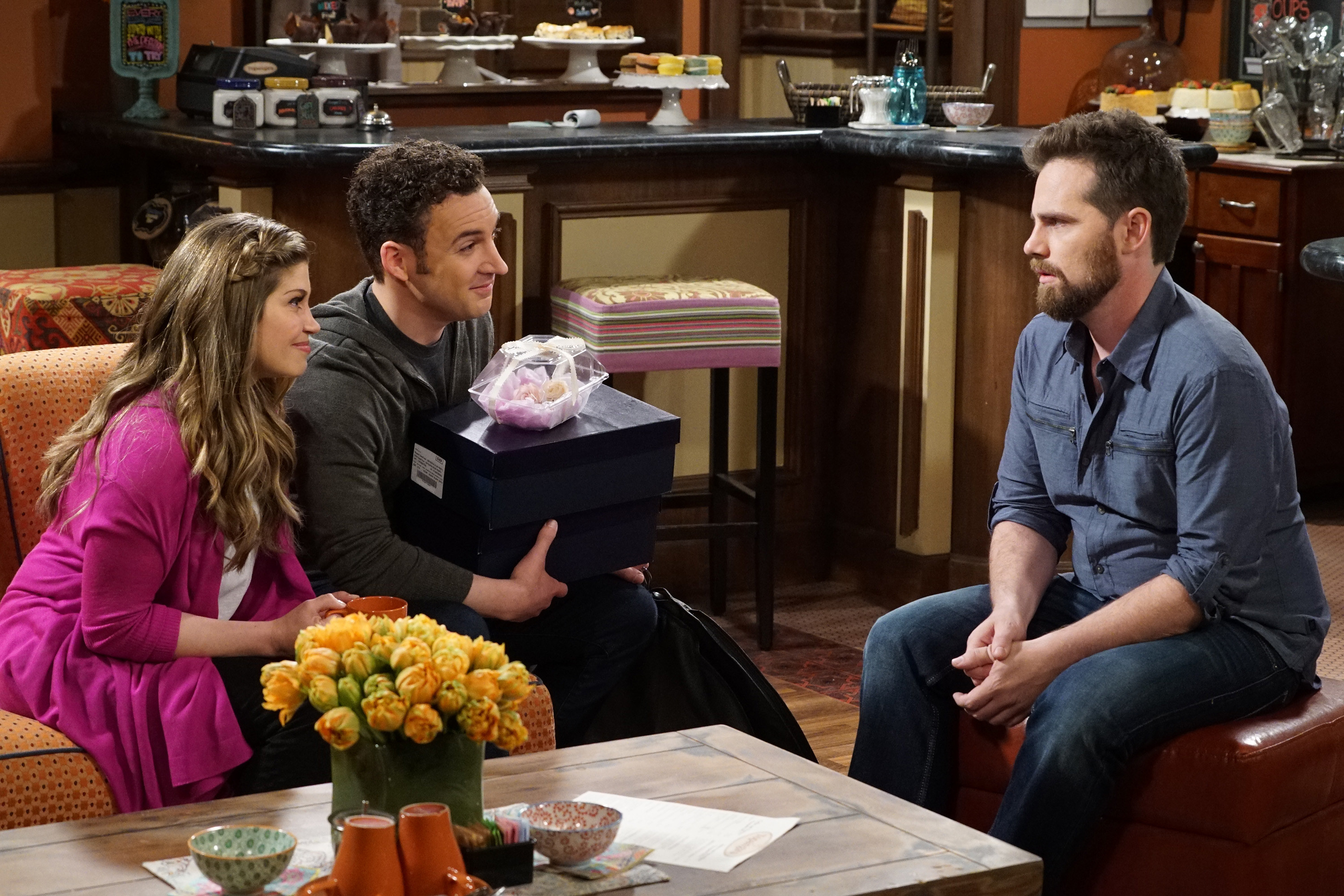 Danielle Fishel, Ben Savage, and Rider Strong on a 2017 episode of &quot;Girl Meets World&quot;
