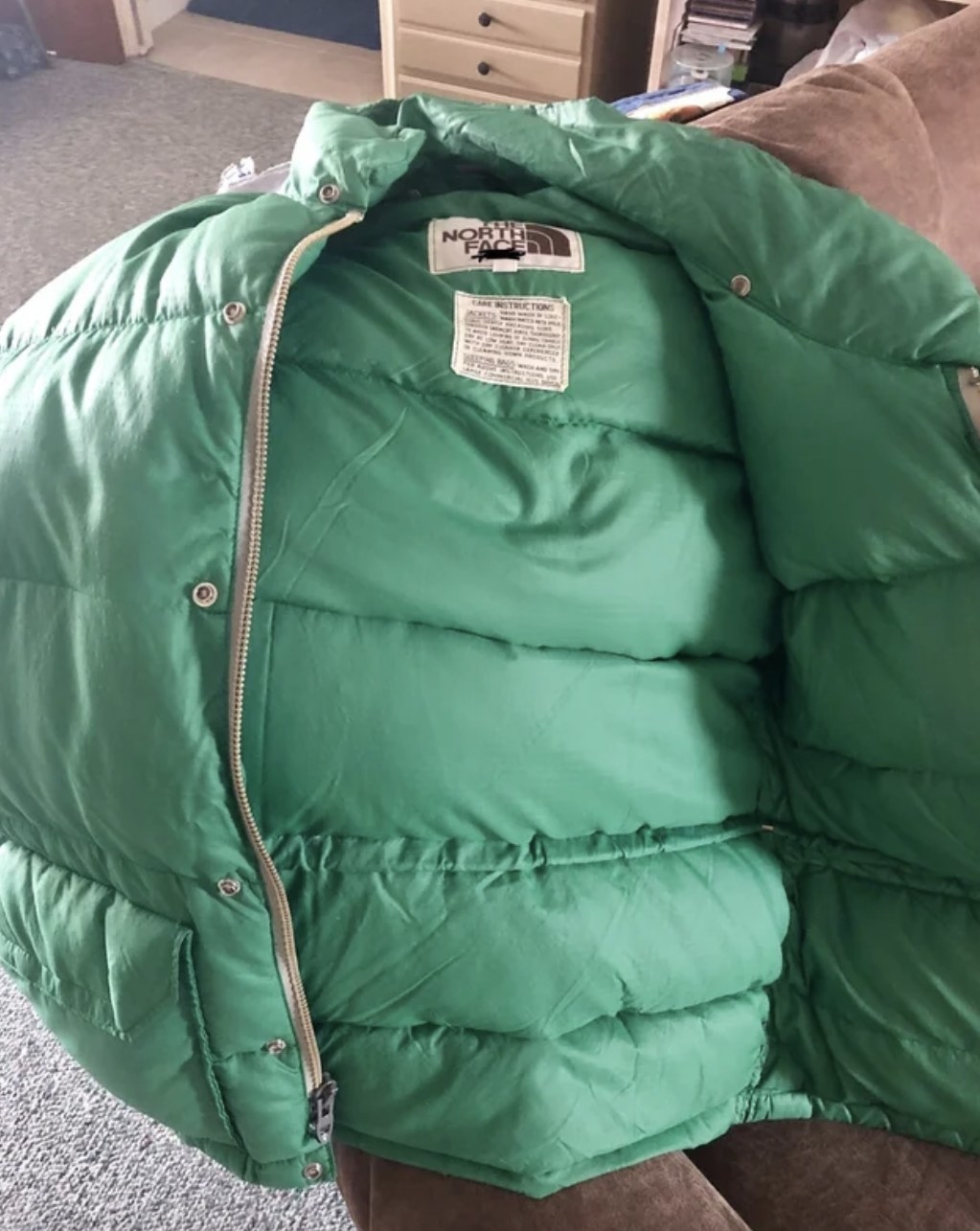 jacket laid out on a chair