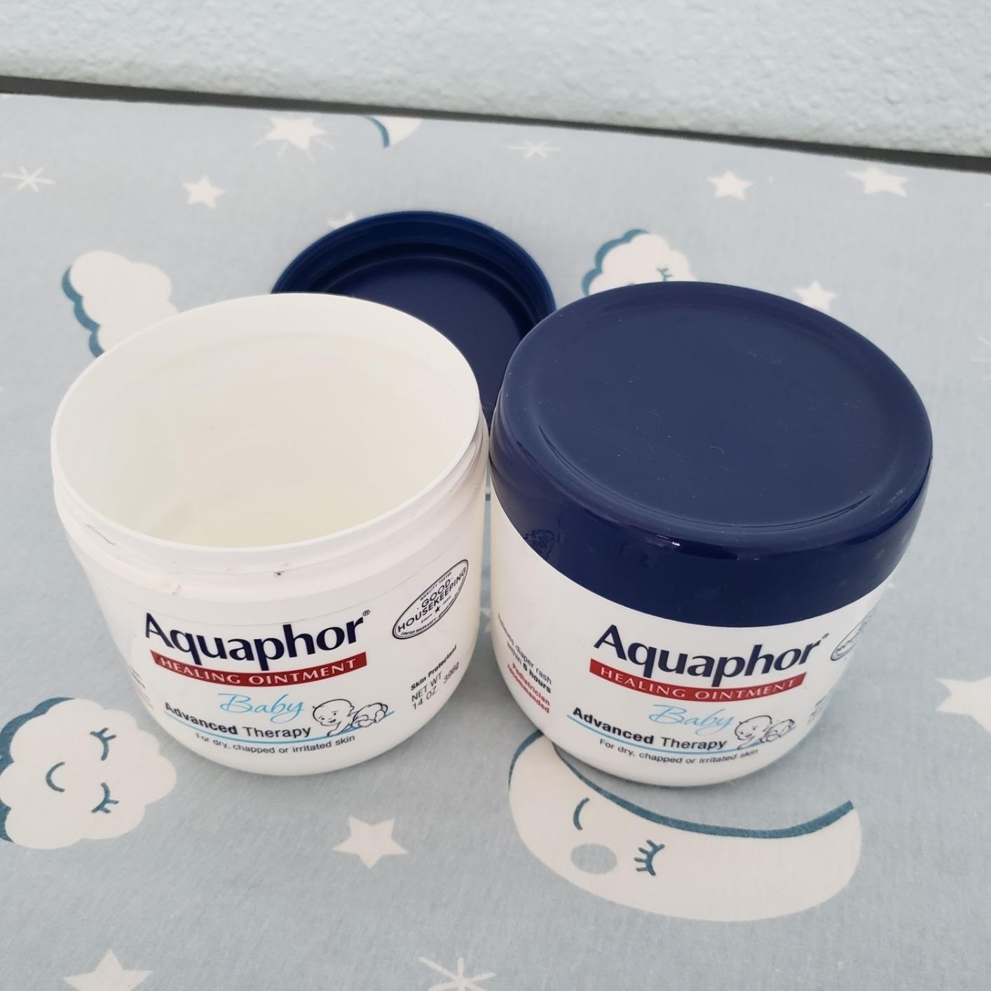 containers of the Aquaphor healing ointment