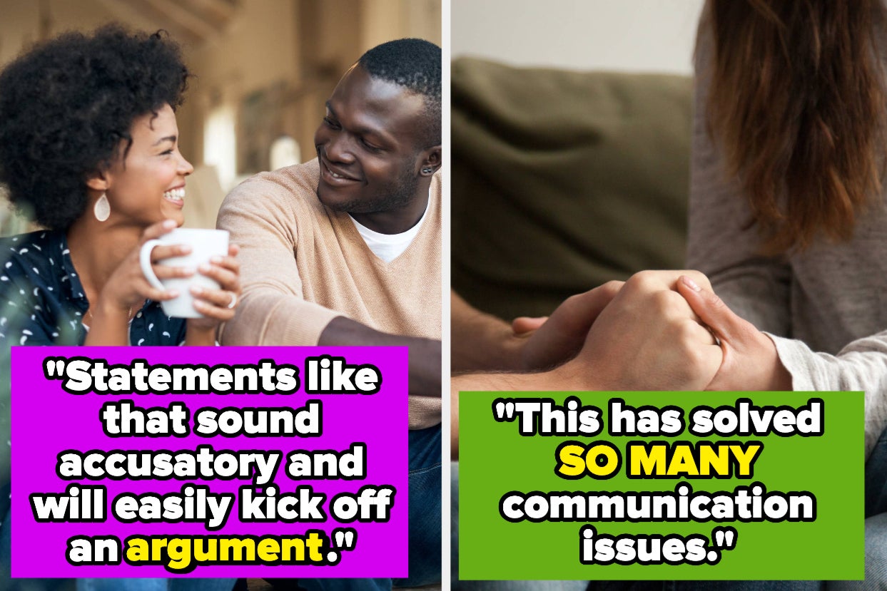 a couple talking vs a couple holding hands