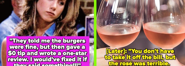 Rachel from "Friends;" Two people clinking wine glasses full of rosé