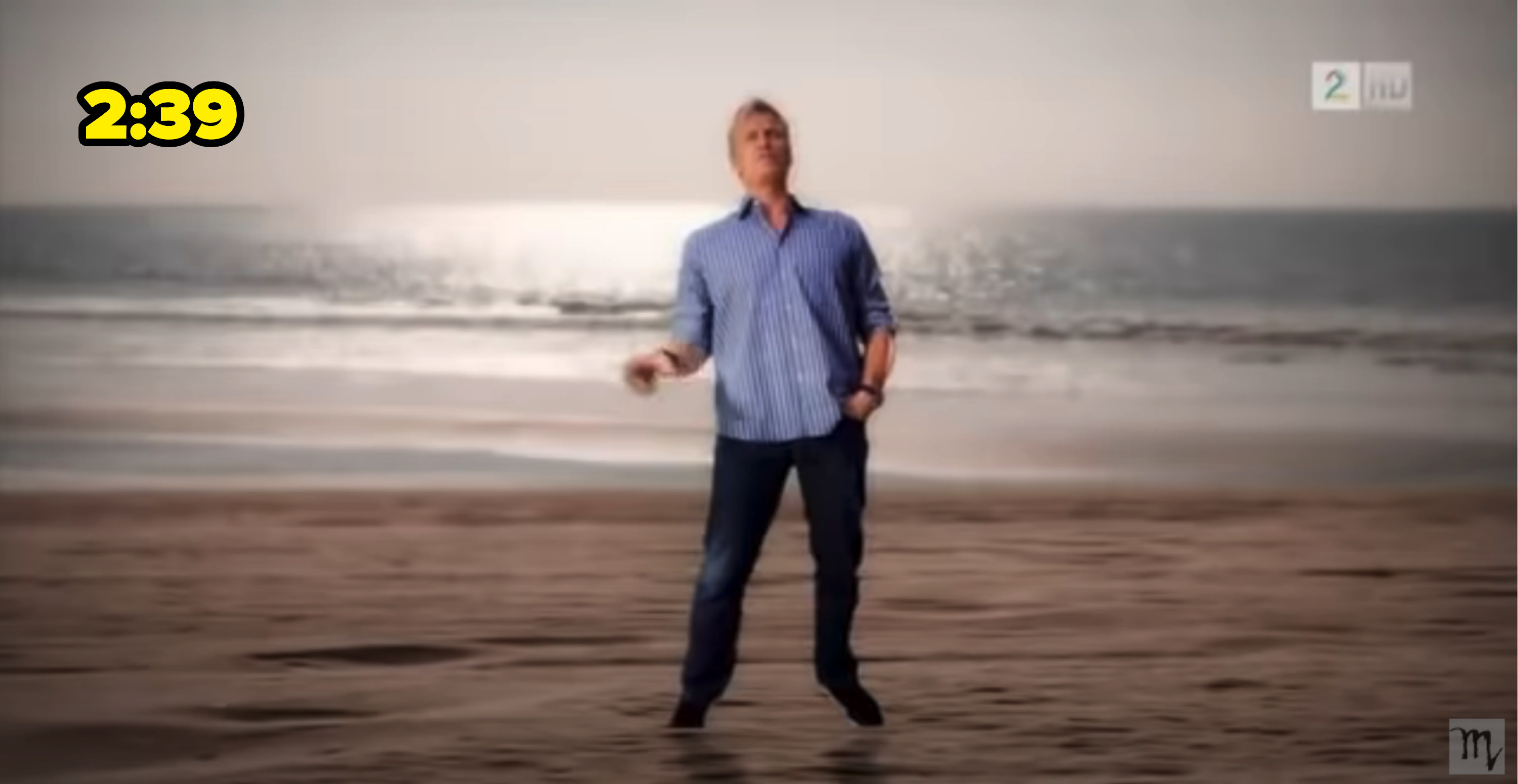 Dolph Lundgren appearing to be floating