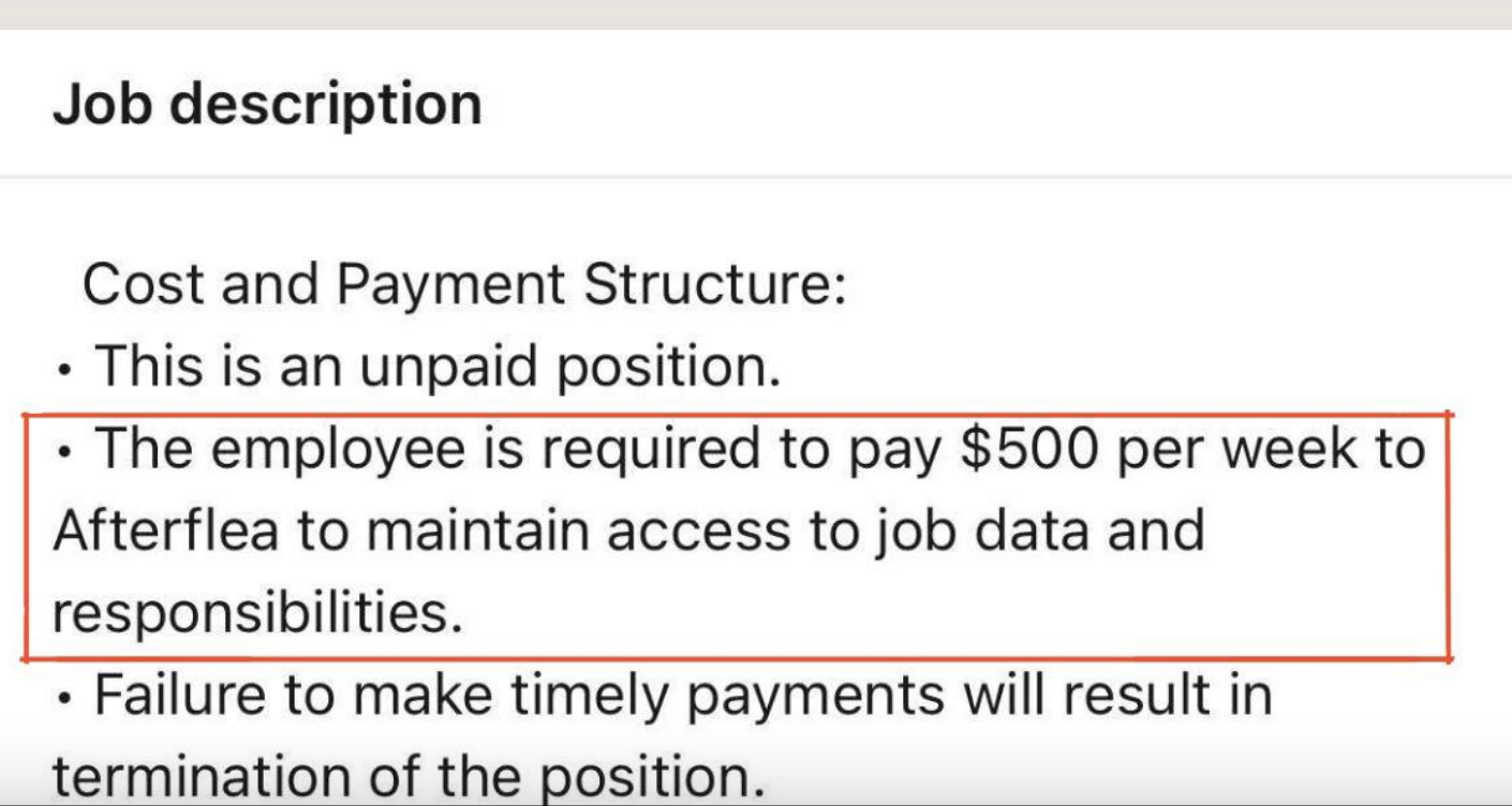 &quot;The employee is required to pay $500...&quot;