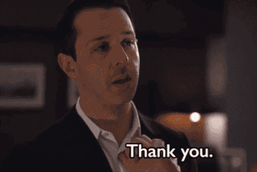 gif of jeremy strong as kendall roy on hbo&#x27;s succession saying &quot;thank you&quot;
