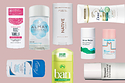 Various unscented and natural deodorants 