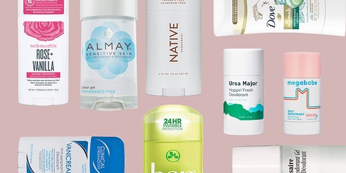 Various unscented and natural deodorants 