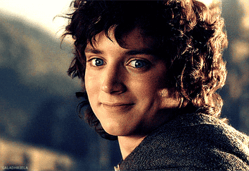 Frodo smiling
