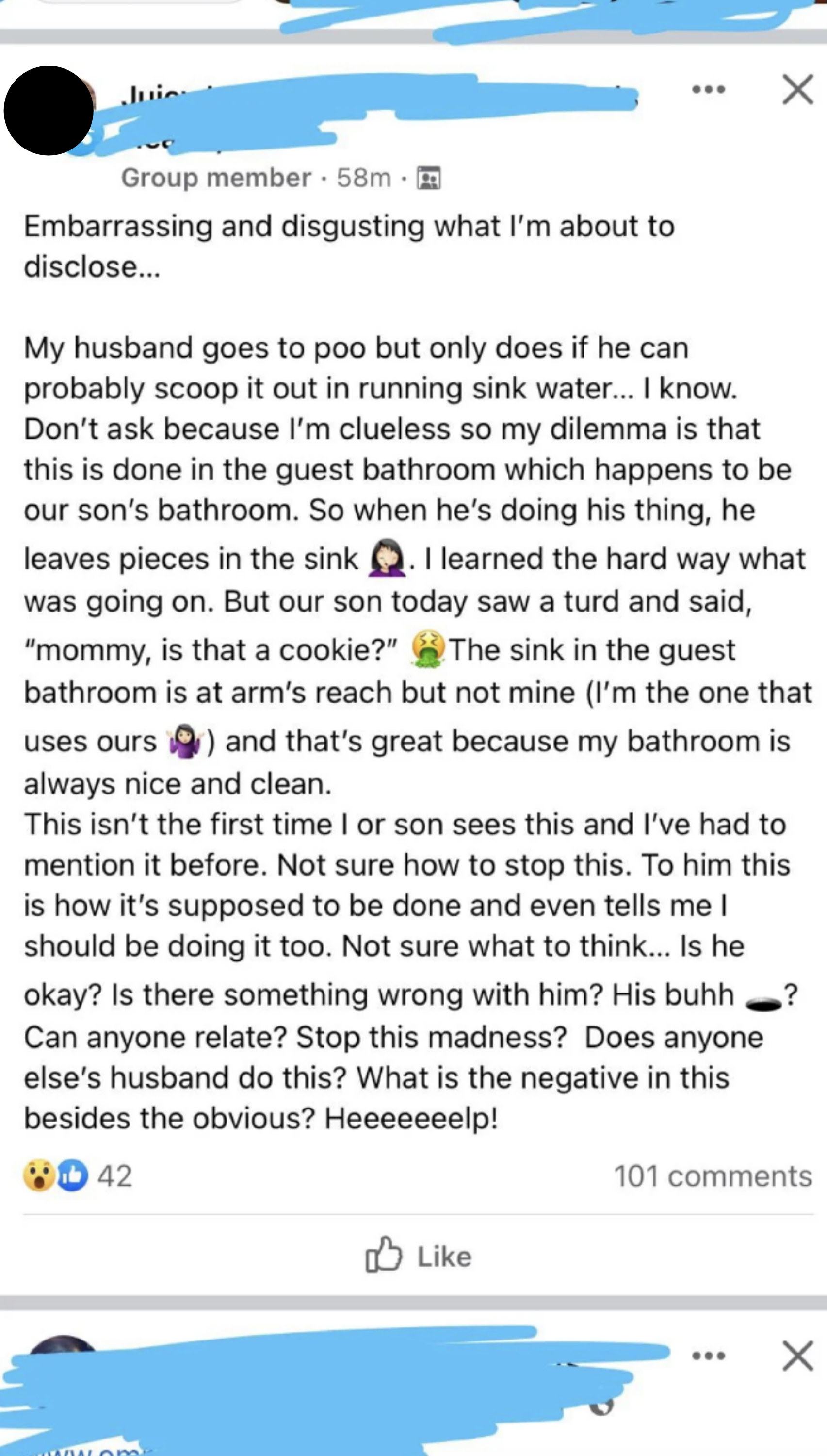 &quot;Can anyone relate? Stop this madness? Does anyone else&#x27;s husband do this?&quot;