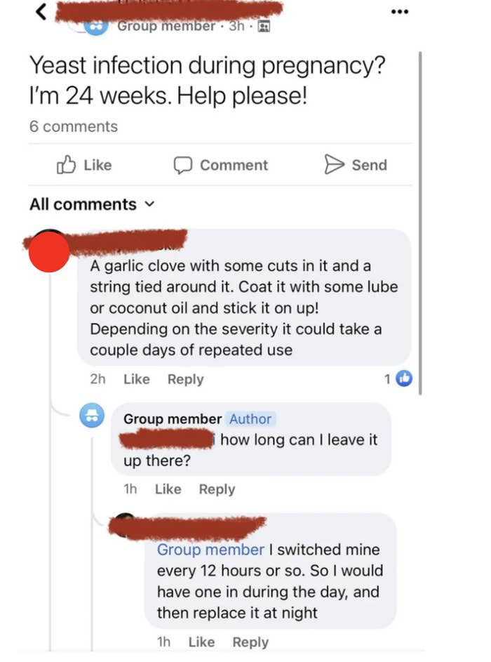 "A garlic clove with some cuts in it and a string tied around it."