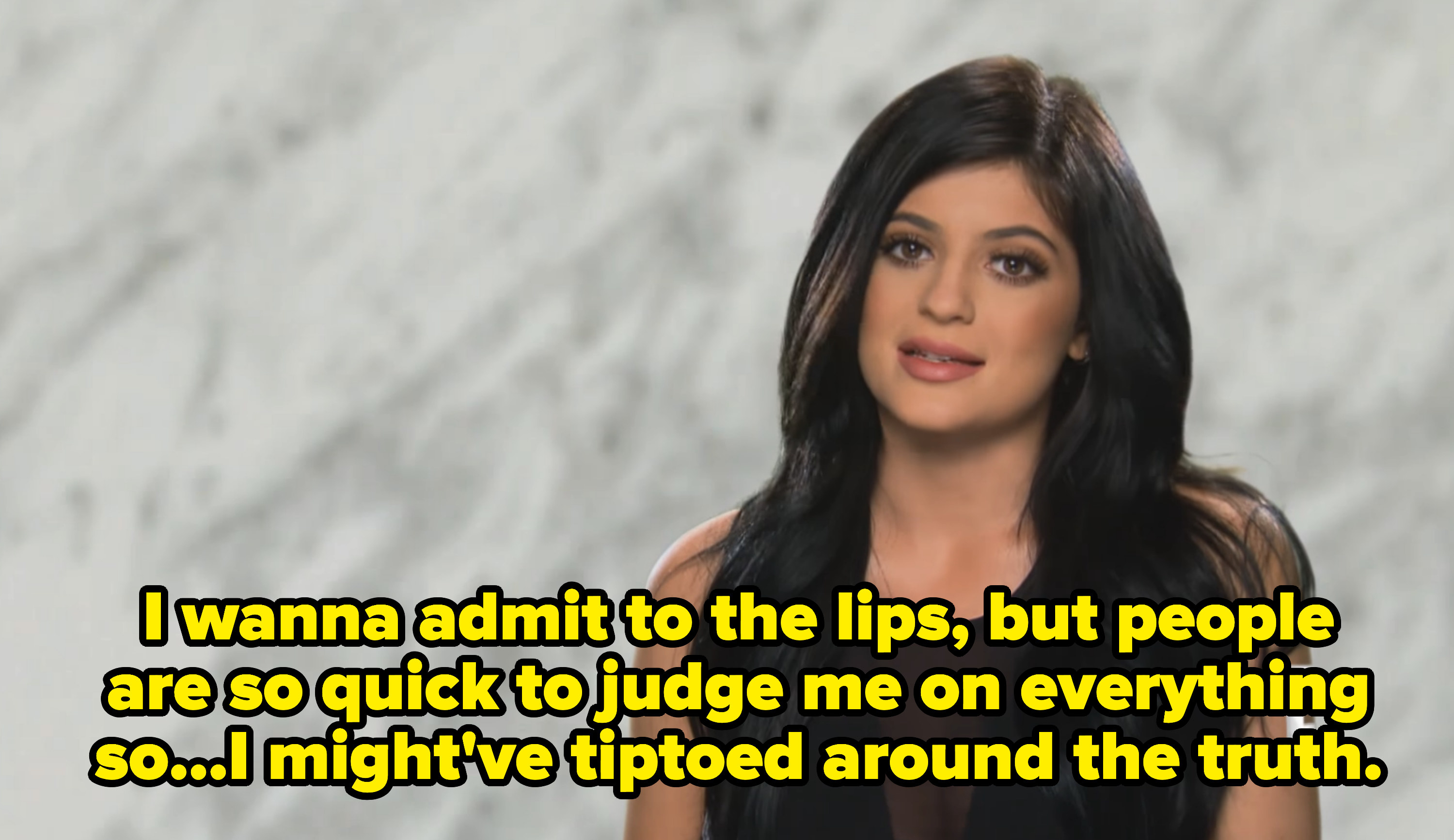 kylie during the interview on her show