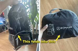 backpack and then the compressed version