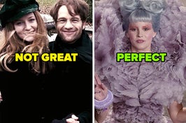 Lily and James Potter in Harry Potter films vs. Elizabeth Banks as Effie Trinket in The Hunger Games