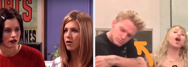 Jennifer Aniston and Courteney Cox dated the same guy during "Friends," and Miley Cyrus was with her ex-gf's  ex-sister-in-law's ex-bf