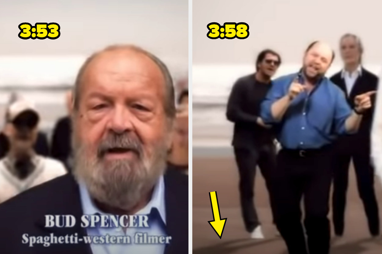 Side-by-side of Bud Spencer and Jason Alexander