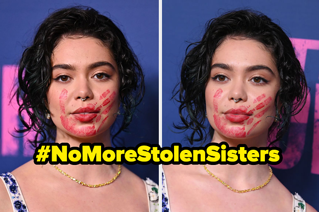 To Call Attention To The Missing And Murdered Indigenous Women Epidemic, Auli'i Cravalho Wore A Red Handprint On Her Mouth To A TV Show Premiere