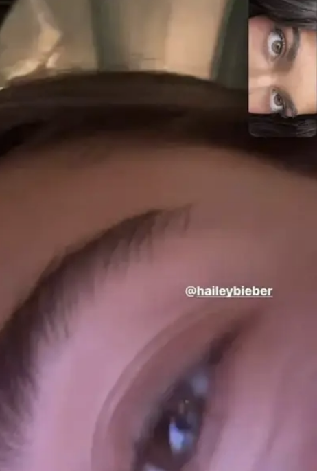 A closeup of Hailey&#x27;s eyebrows