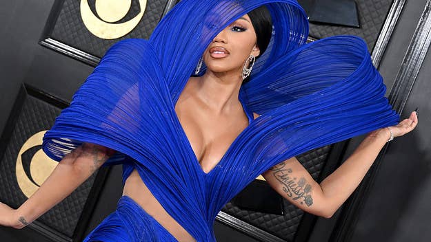 The Bronx rapper took to Twitter to share a close-up photo of her new tattoo, which features her and Offset’s son Wave’s name inked on her jawline.