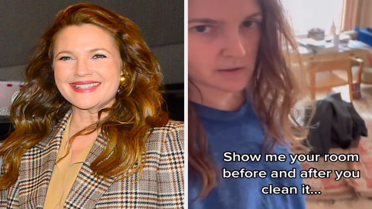 Drew Barrymore Shares Messy Bedroom Makeover Video