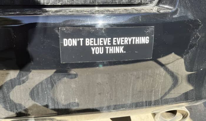 &quot;Don&#x27;t believe everything you think&quot;