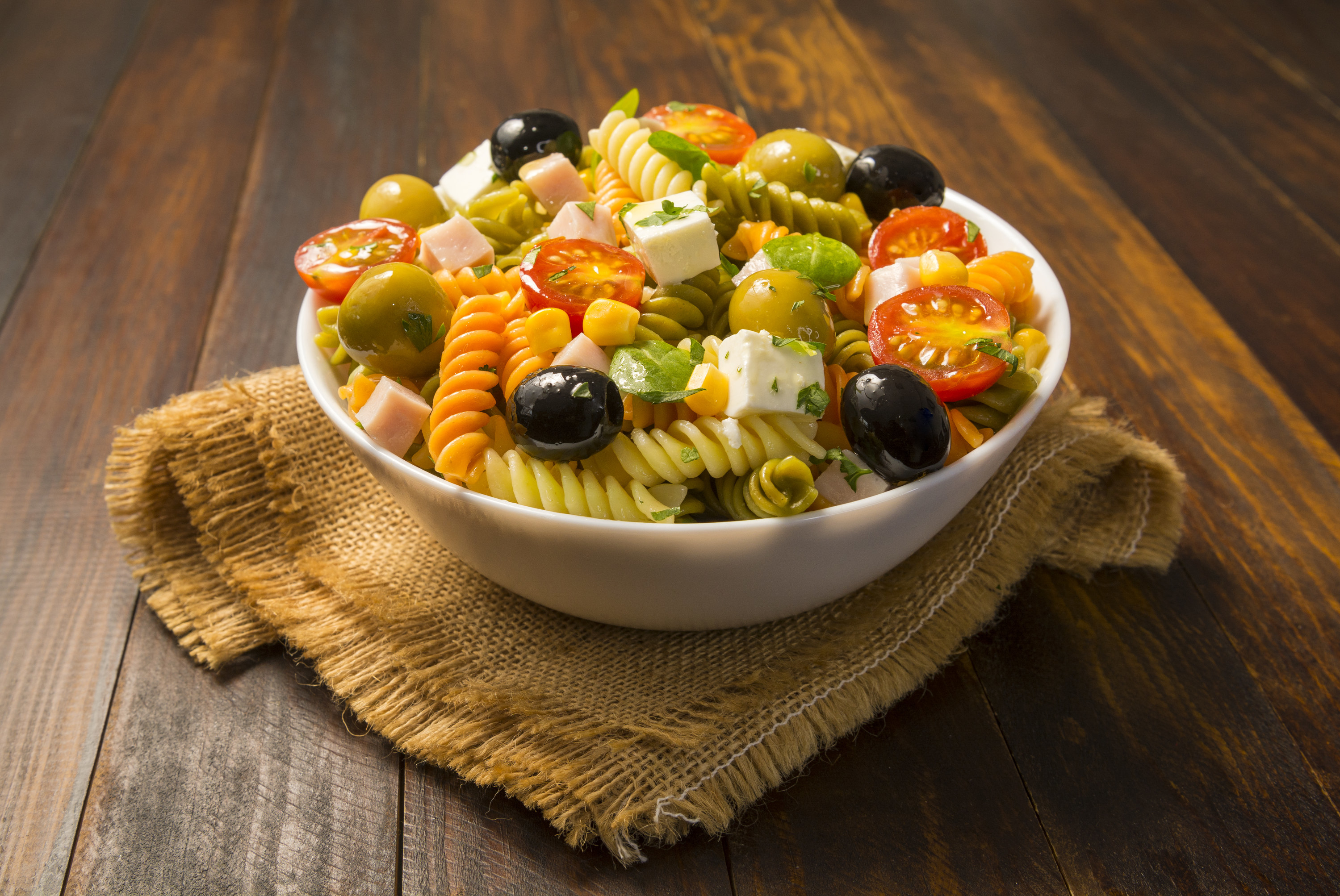 bowl of pasta salad