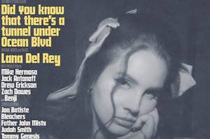 Lana Del Rey on the cover of Did You Know That There's a Tunnel Under Ocean Blvd
