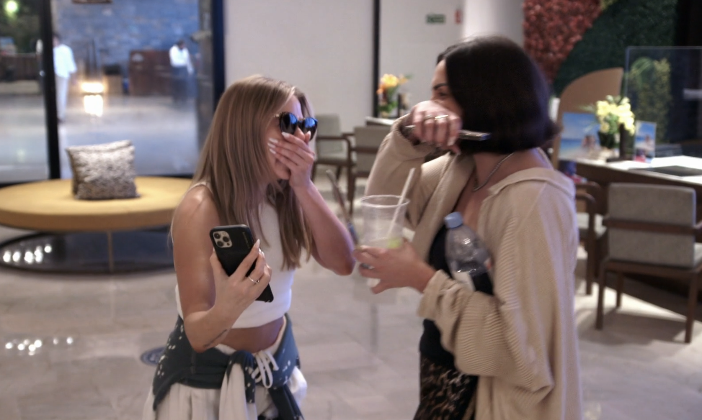 Ariana and Katie at a hotel in Mexico