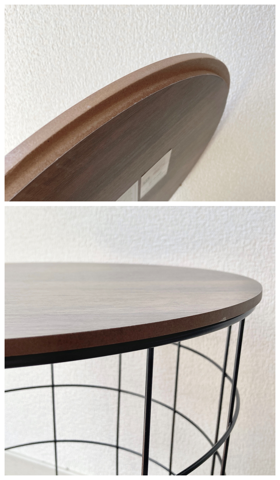 ニトリのオススメのインテリア雑貨「ワイヤーテーブル ハオ（ミドルブラウン）」