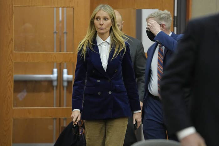 Gwyneth walking in the courtoom