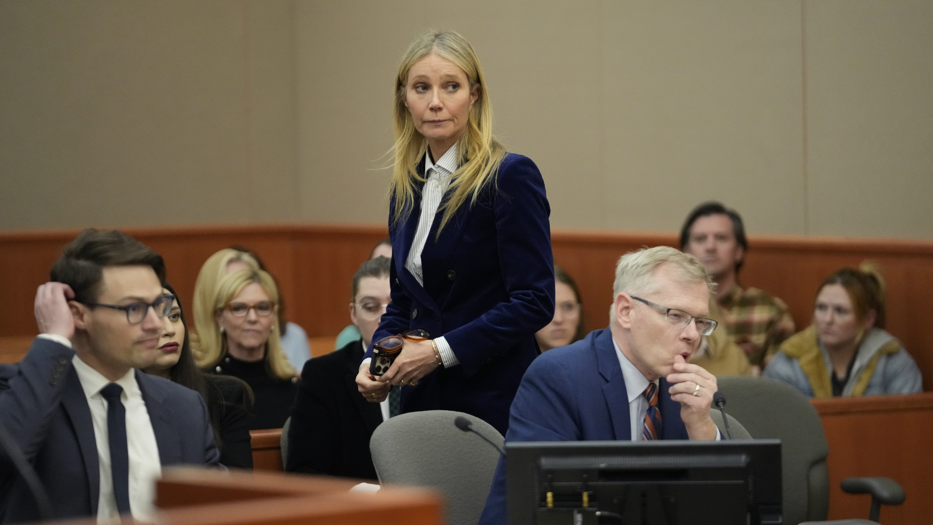 Gwyneth standing in court