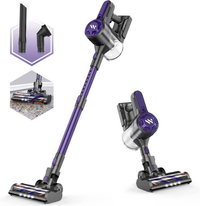 the vacuum cleaner and its attachments