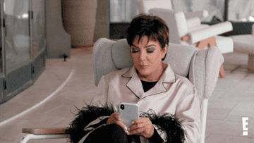 Kris Jenner texting