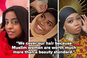 three black muslim women