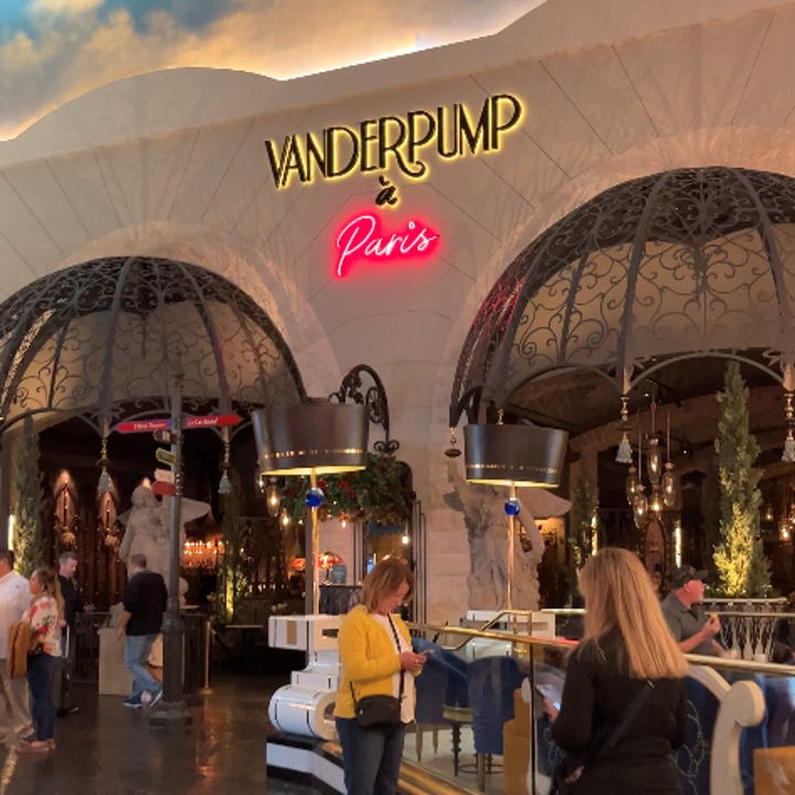 an outside shot of vanderpump a paris restaurant