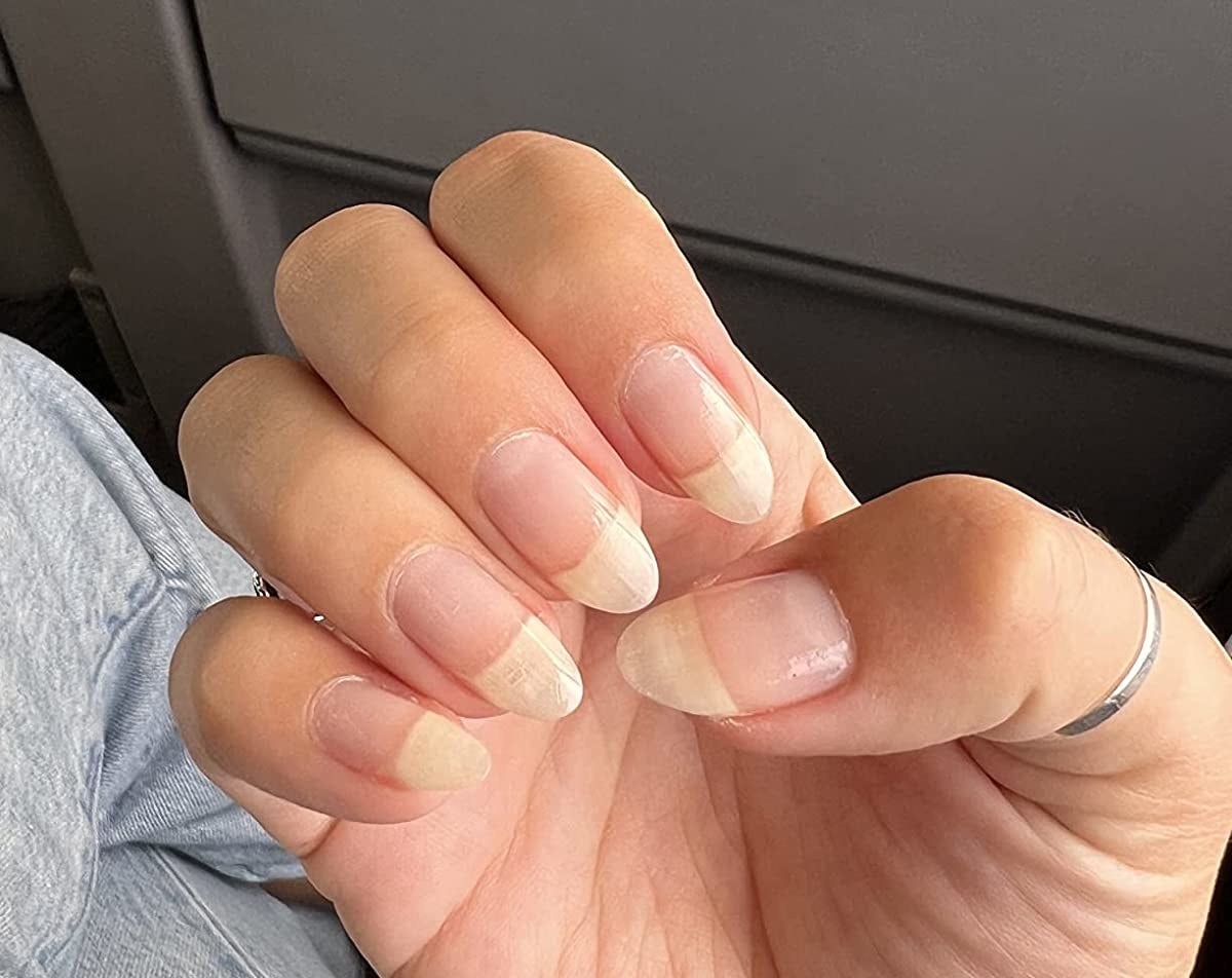 reviewer&#x27;s nails after using the oil