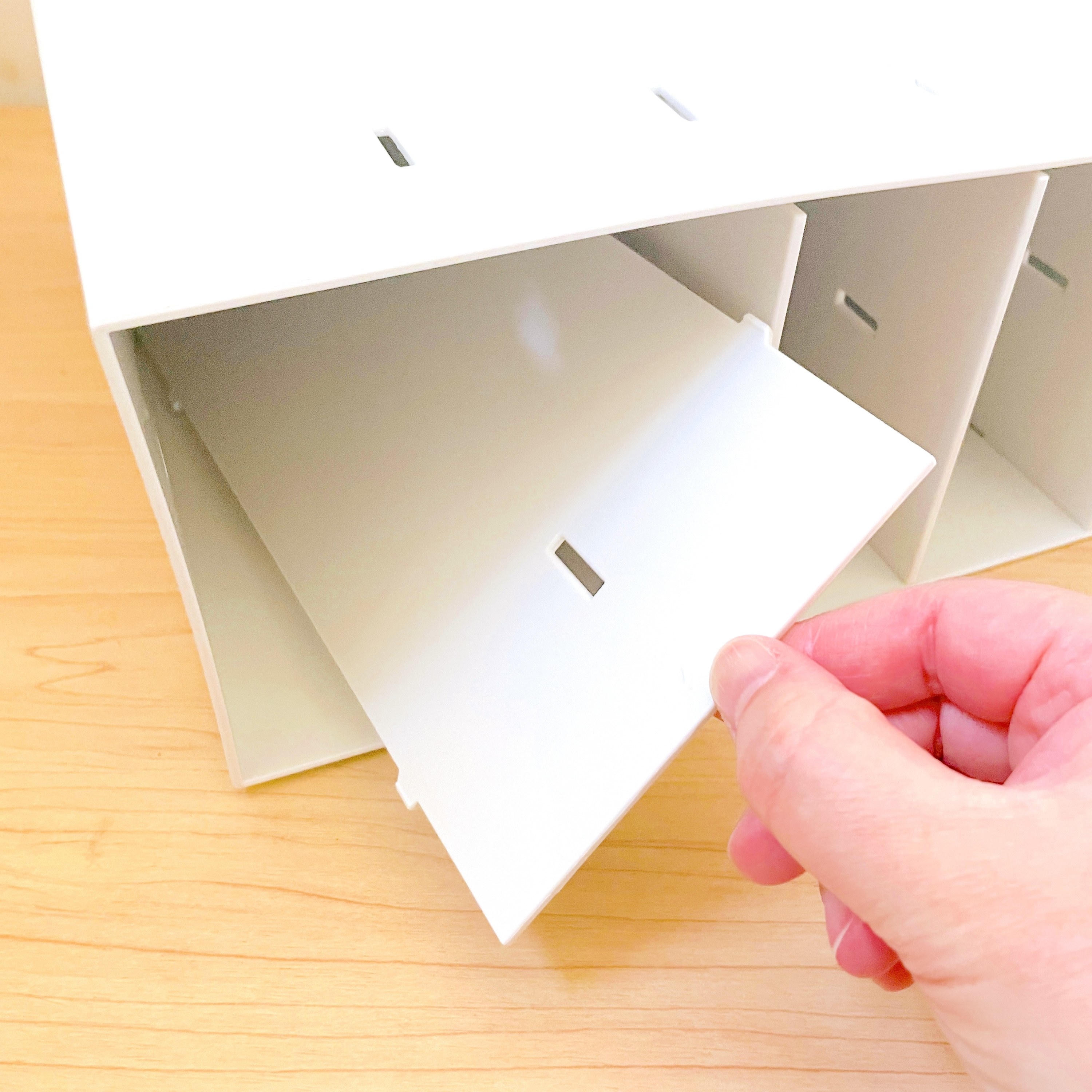 無印良品のおすすめ収納グッズ「ポリプロピレン小物収納ボックス6段・ホワイトグレー」