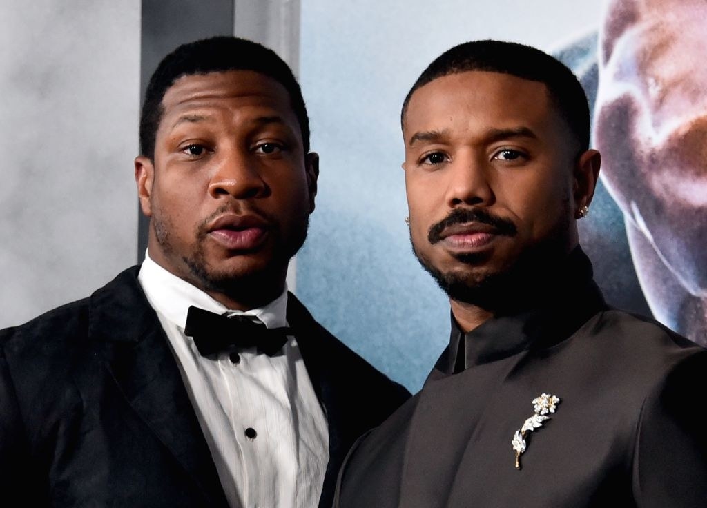 Michael B. Jordan Jonathan Majors Check Out Reporter