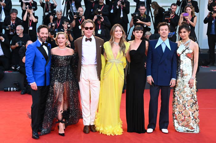 the movie cast on the red carpet
