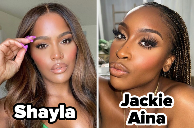 Shayla (Instagram) on left; Jackie Aina (Instagram) on right