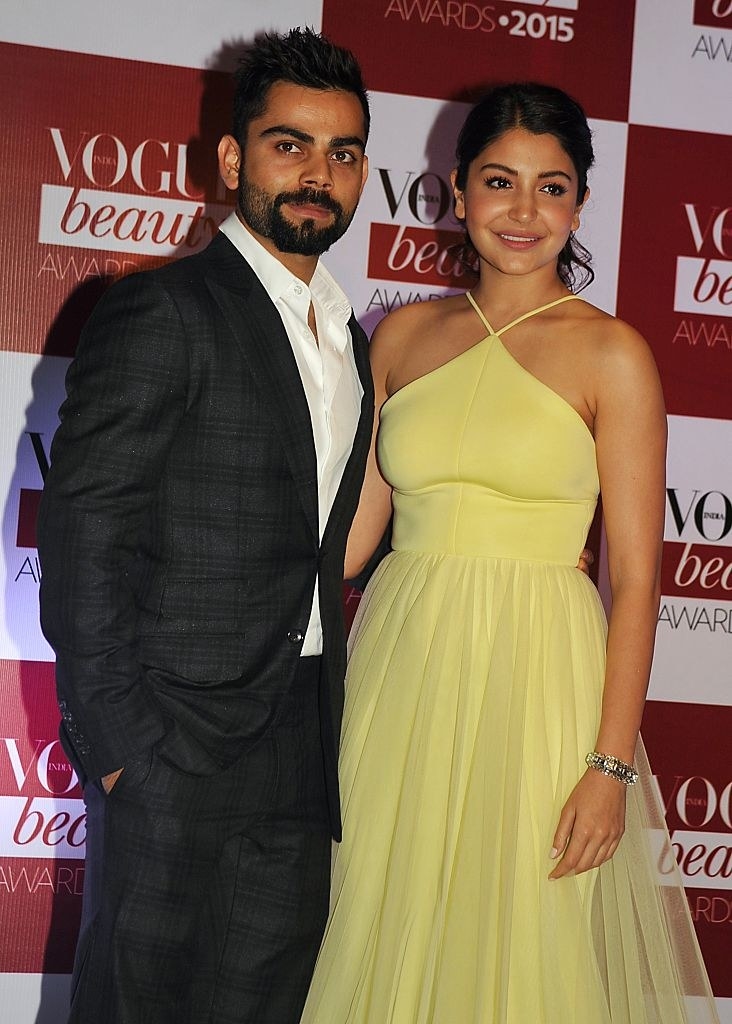 Indian Bollywood actress Anushka Sharma and Indian cricketer Virat Kohli