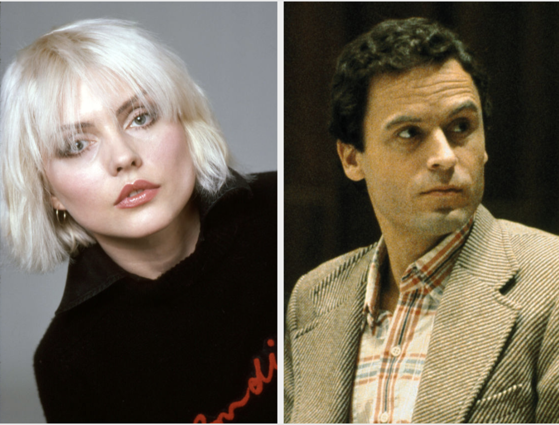 Side-by-side of Debbie Harry and Ted Bundy