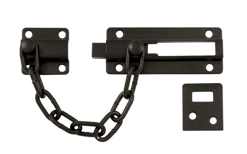 Image of the brass chain door guard