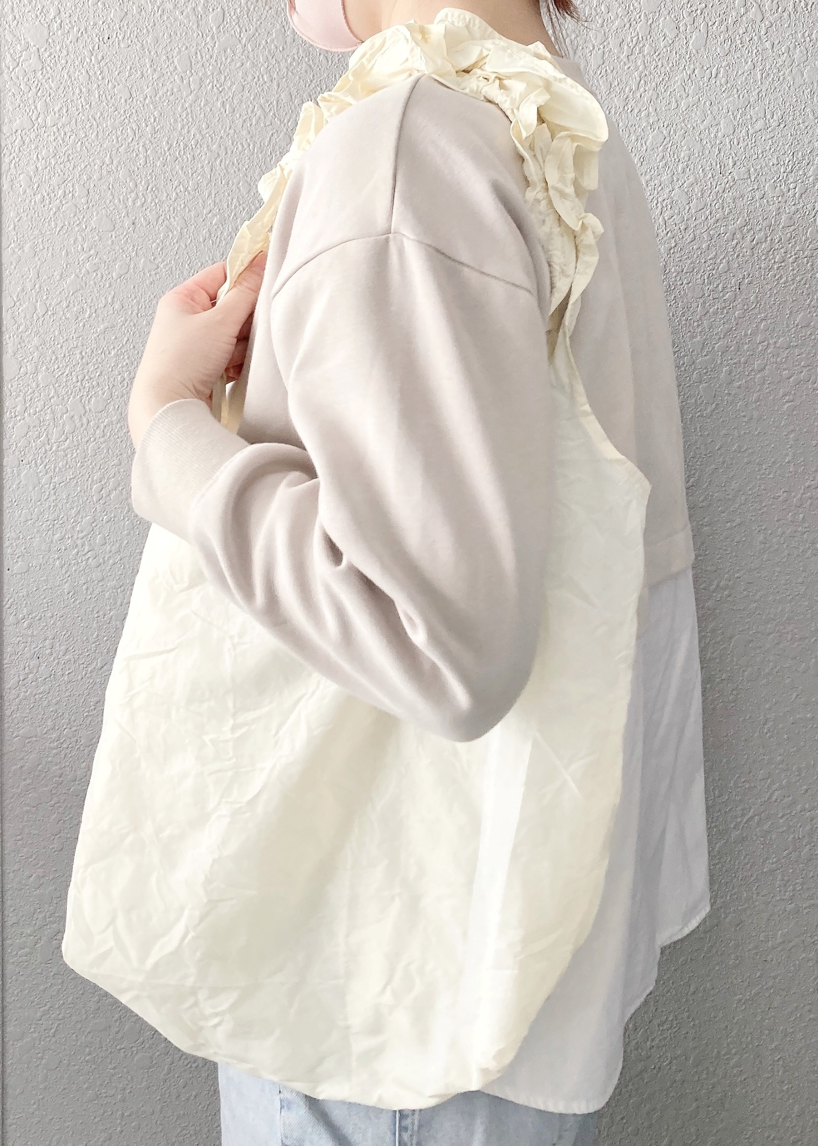 Francfranc(フランフラン)のオススメのエコバッグ「くしゅらくエコバッグ フリル」