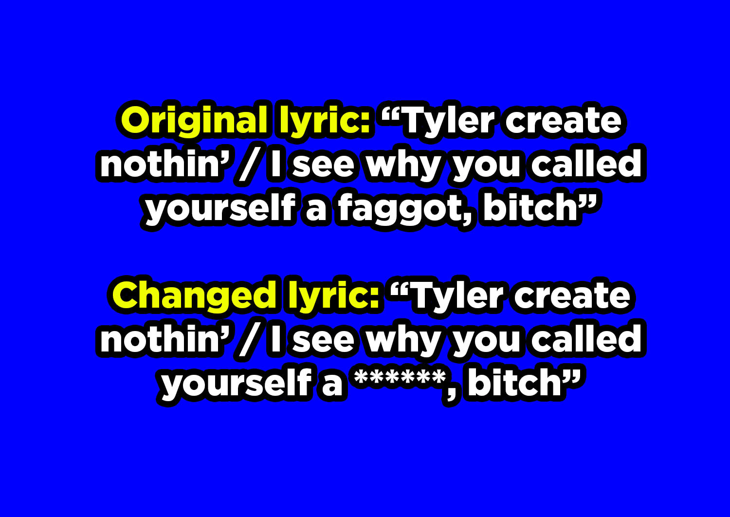 Comparing before and after lyrics of &quot;Fall&quot; by Eminem