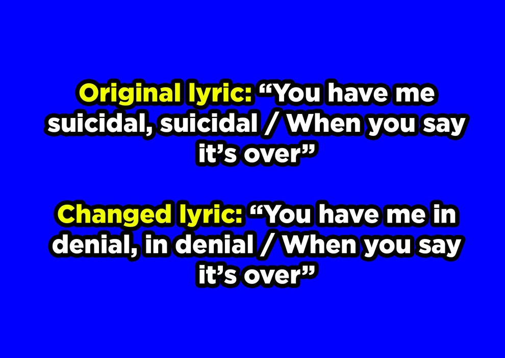 14 Problematic Song Lyrics That Were Changed