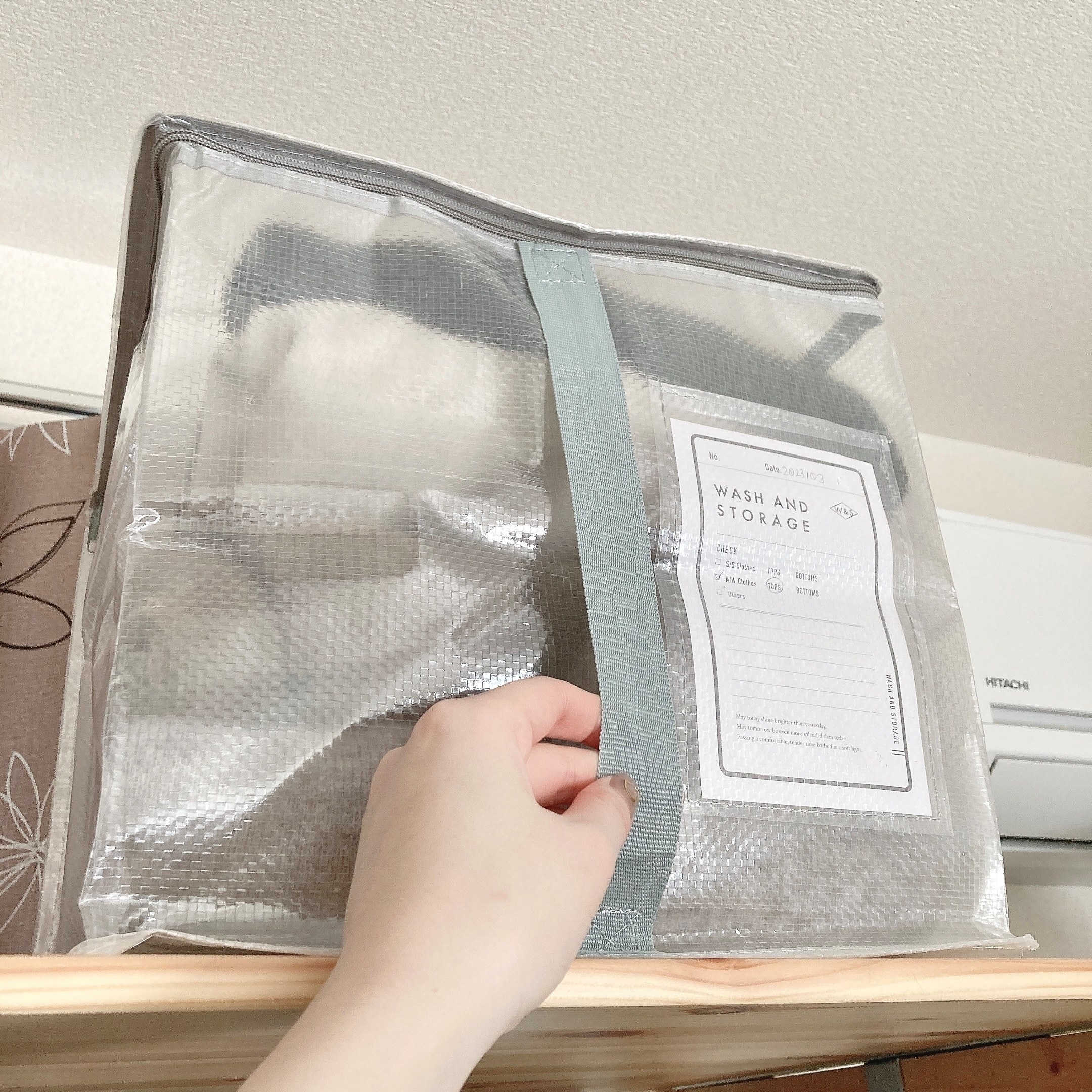 3COINS(スリーコインズ)のオススメの収納グッズ「【クリア収納シリーズ】フタ付きクリアボックス」