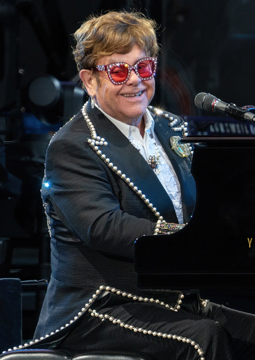 Closeup of Elton John