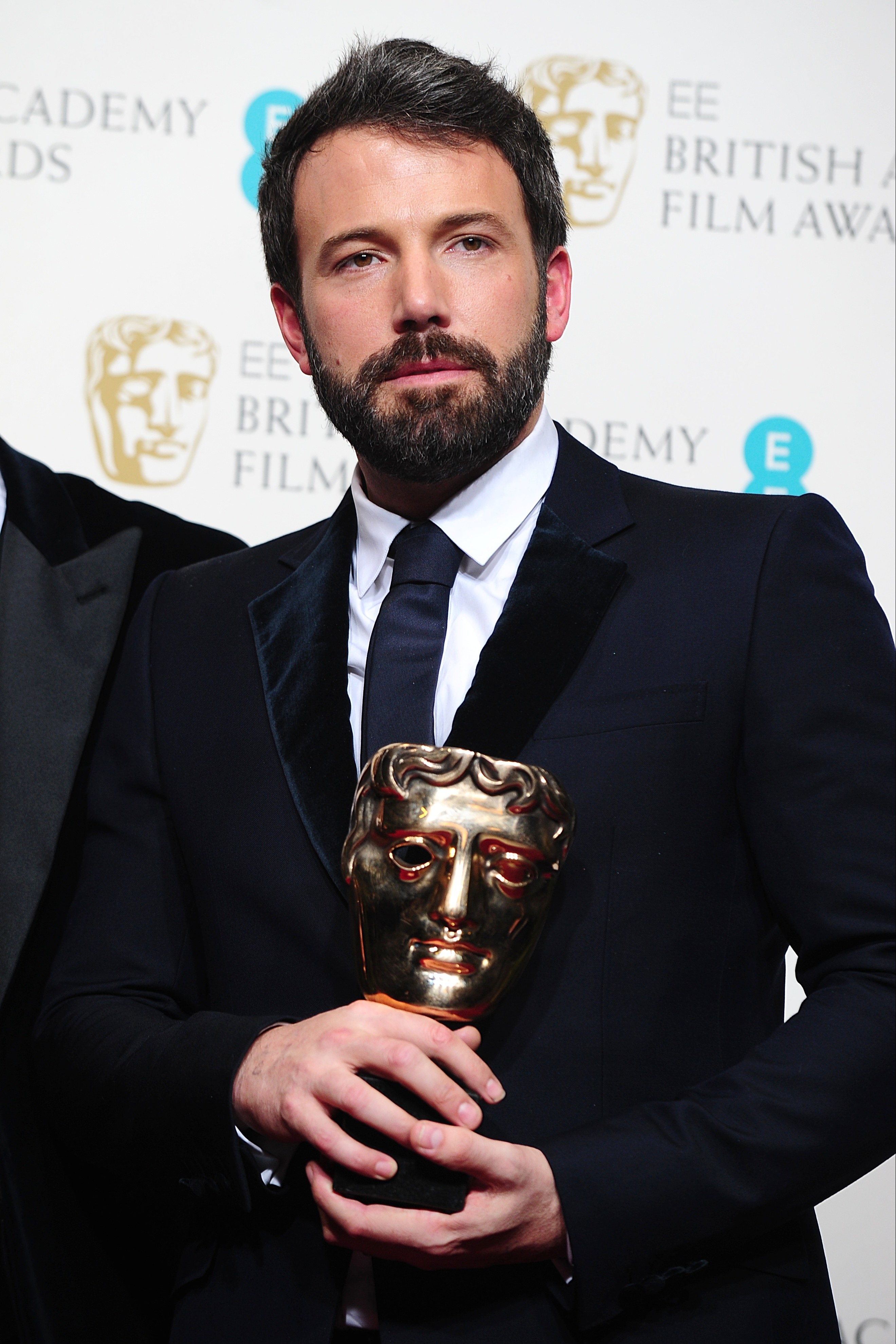 Ben Affleck with the award for Best Film for &quot;Argo&quot; in the press room at the 2013 British Academy Film Awards